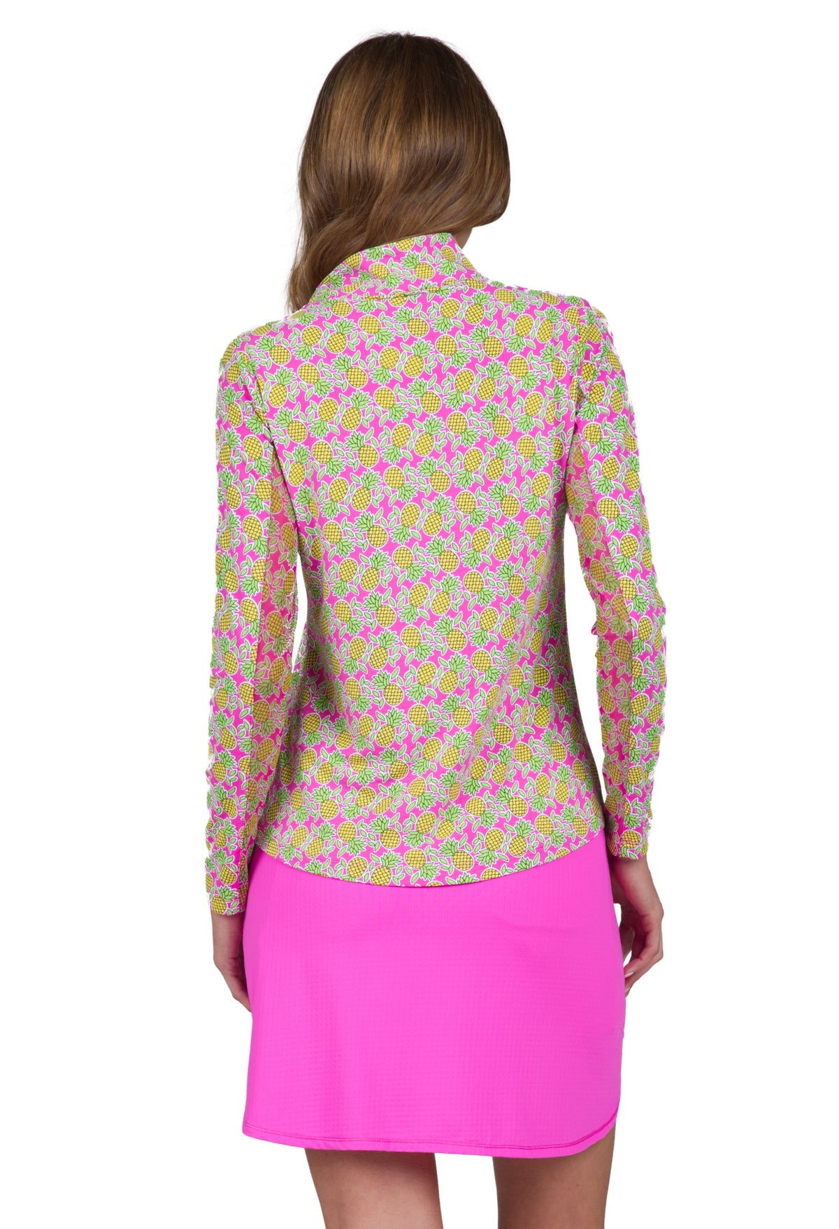 Chantal Print Long Sleeve Mock Neck Top – 10540